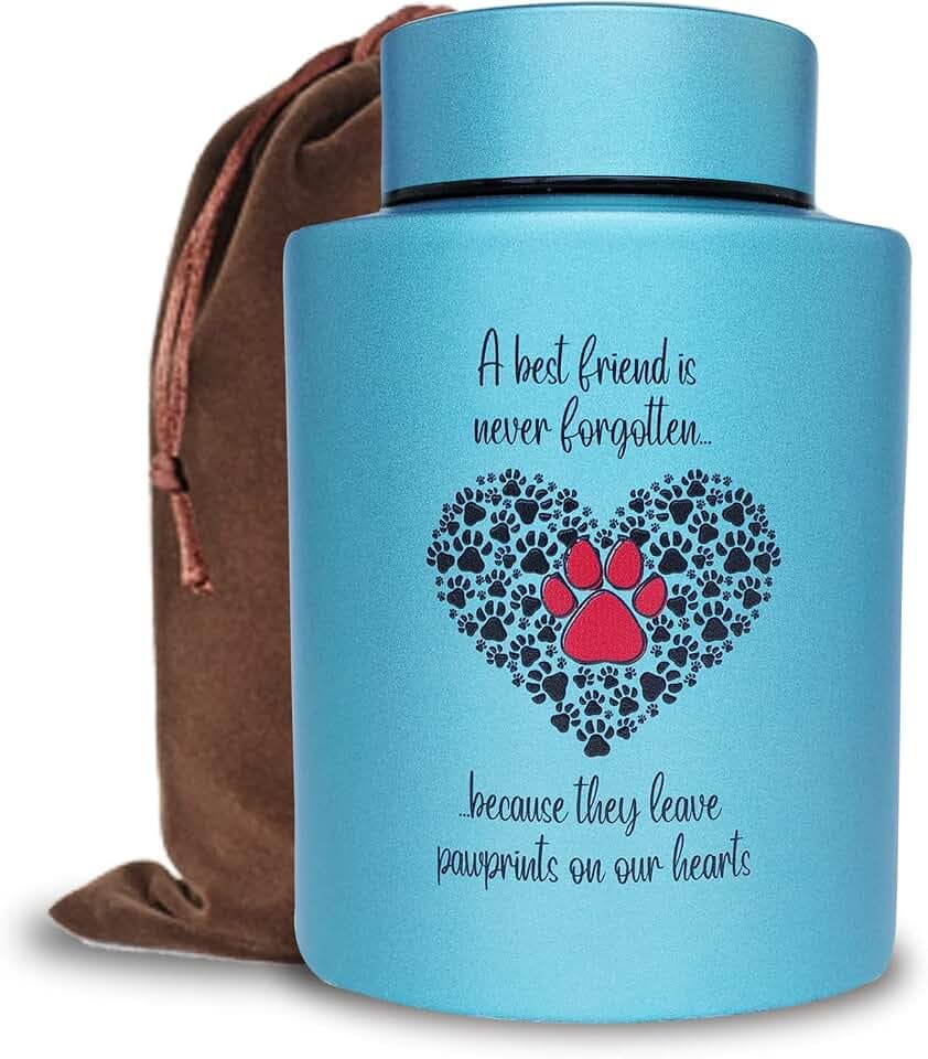 Small Dog Cat Urn for Ashes, for Pet Cremation Keepsake
