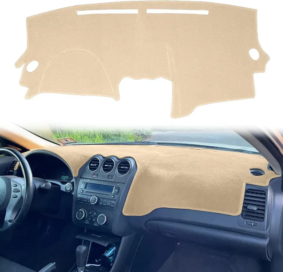 Dash Cover Custom Fit for Nissan Altima 2007 2008 2009 2010 2011 2012, Altima Sedan Coupe 2007-2012 Dashboard Cover Mat Pad (Beige)