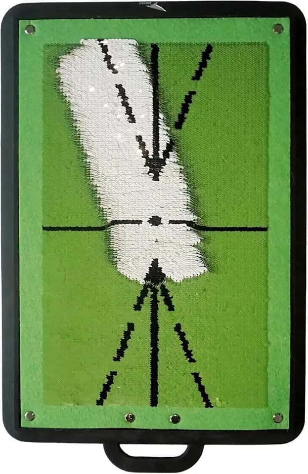 Birdie Golf: Birdie Mat Pro - Swing Training Aid, Sequin Tech Surface, Analyze Swing Path & Ball Impact, Portable in- Outdoor, 19.25" Sports Accessory