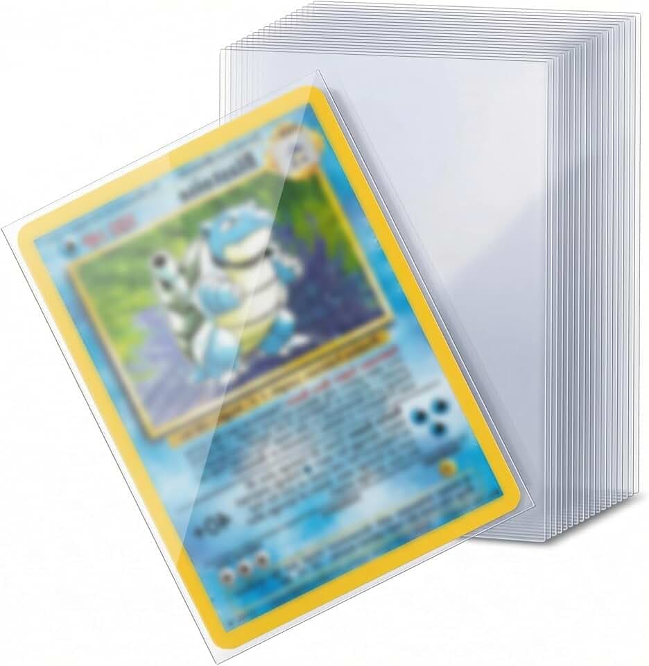 500 Stück Sammelkarten Hüllen, 66 * 92MM Verdickung Kartenhüllen Sleeves Transparent Sammelkartenzubehör für Tauschkarten Pokemon Sportkarten