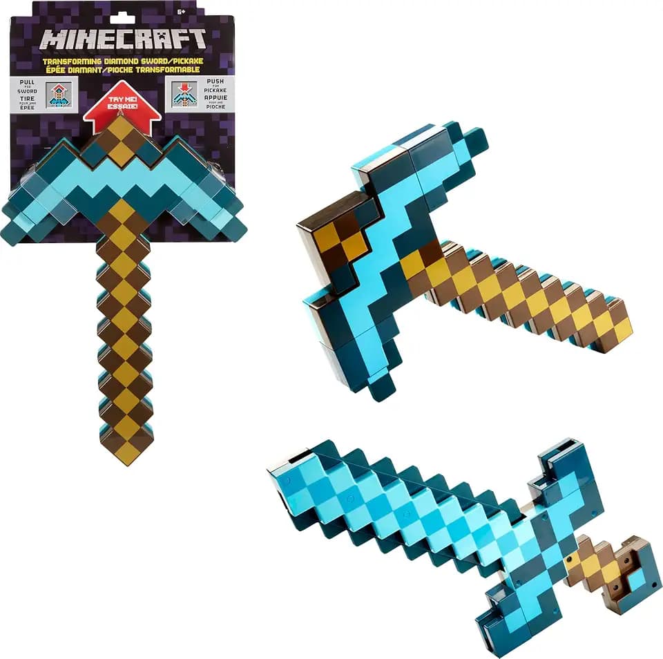​Mattel Minecraft Transforming Diamond Sword & Pick-Axe