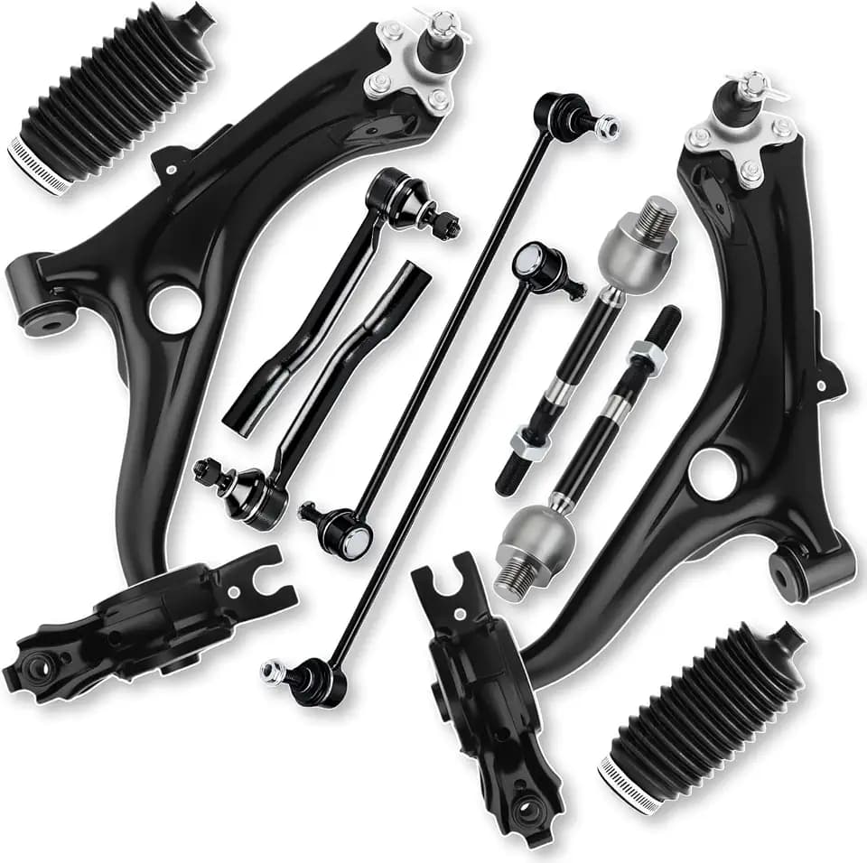 10pc Front Lower Control Arm Ball Joint Tie Rod End Sway Bar End Link Compatible with Fit for Honda Civic 2016 2017 2018 2019 OE# K623649 K623650 K750865 ES801250 ES801251 EV801274