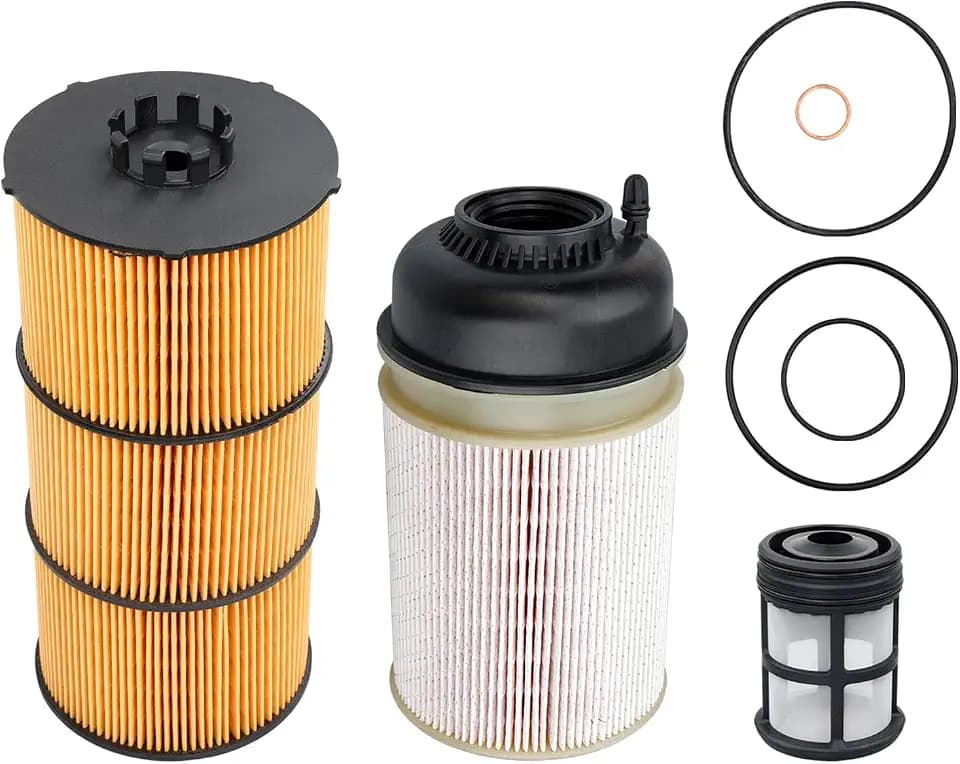 DD15 Oil/Fuel Filter kit Compatible With Freightliner Cascadia Western Star DD13 DD16 Detroit Diesel Engines Replaces# P551005 LF175 LP5090 A4721800509;PF9908 P551063 P7505