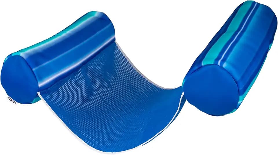 Big Joe Shaka Hammock Sling Pool Float, No Inflation Needed, Blurred Blue