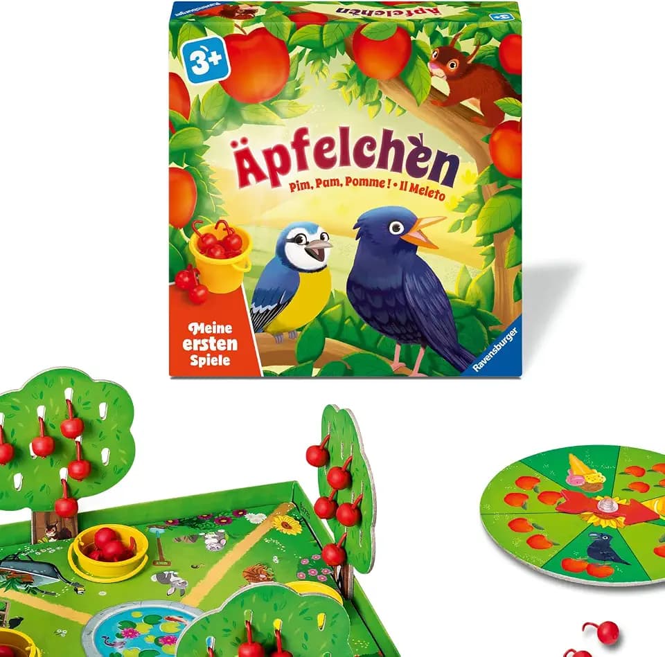 Ravensburger 12010004 Äpfelchen - Meine ersten Spiele: Kinderspiele, Spiele ab 3 Jahre, für 2-4 Spieler, Geschenk für Mädchen oder Junge