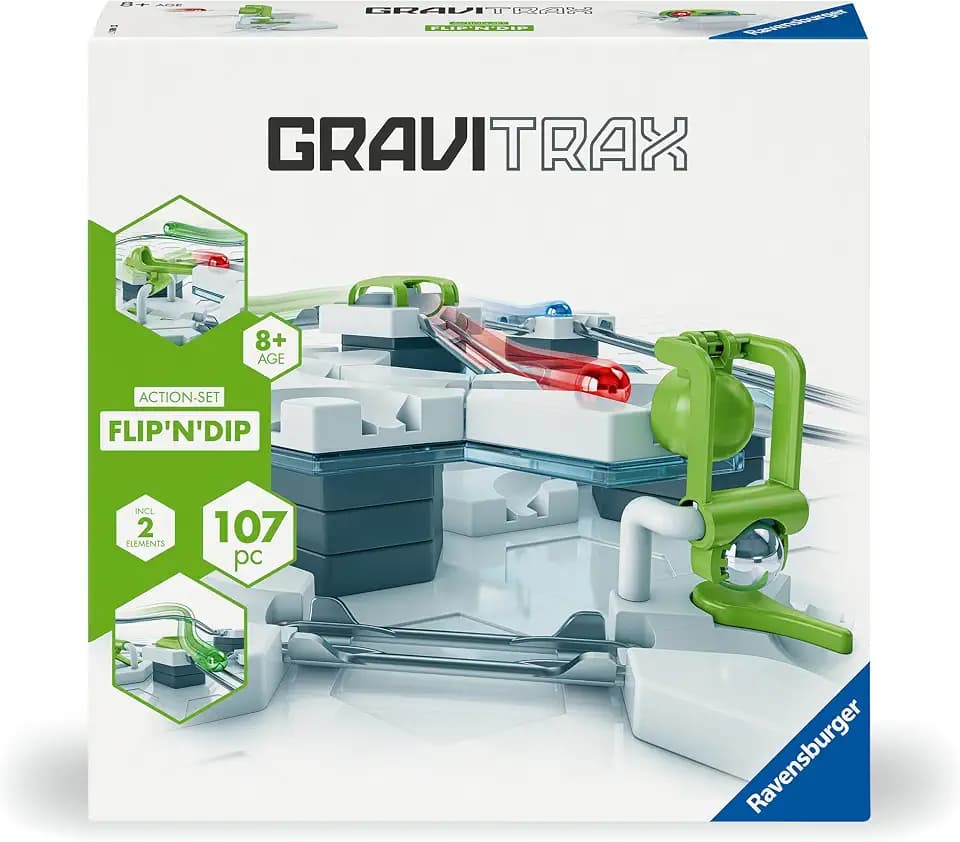 Ravensburger GraviTrax Base Action-Set Flip n Dip - Kugelbahn ab 8 Jahre