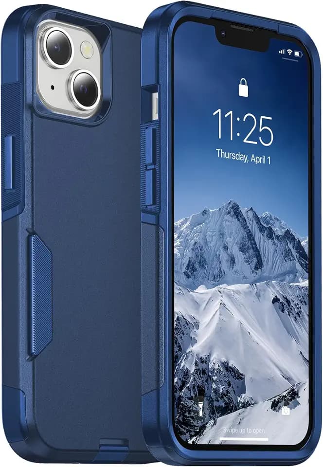 jaroco Magnetic for iPhone 13&14&15 Case Heavy Duty Rugged Dual-Layer Blue