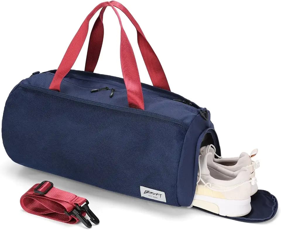 BESMART Gym Bags for Men with Side Pocket，38L Large Sports Gym Duffle Bag