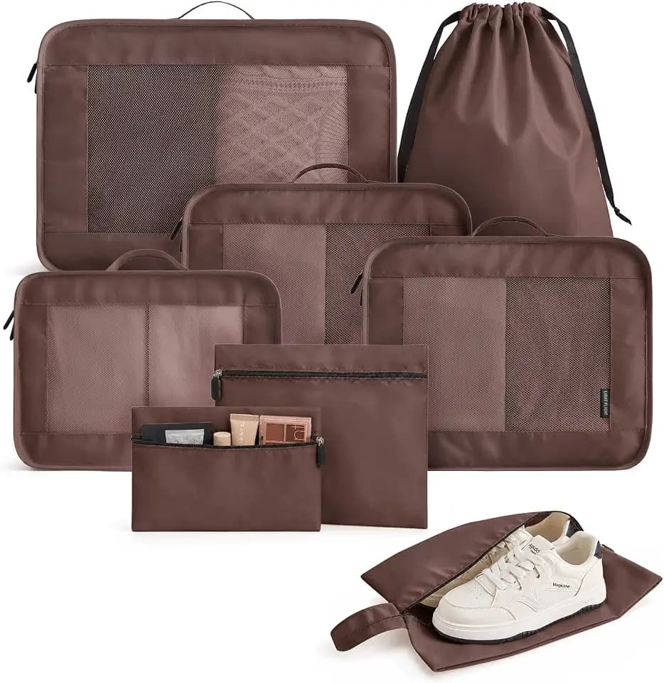 LIGHT FLIGHT 8 Set Packing Cubes for Travel, Cruise Ship Travel Essentials