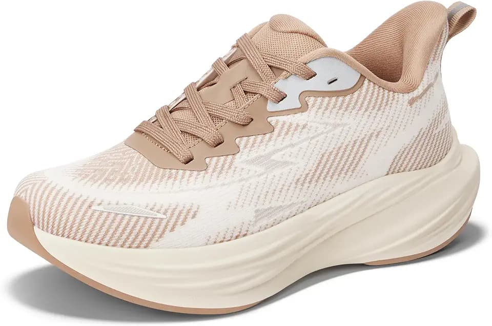 Women's Walking Shoes Lace-Up Cushioned Support Breathable Sneakers