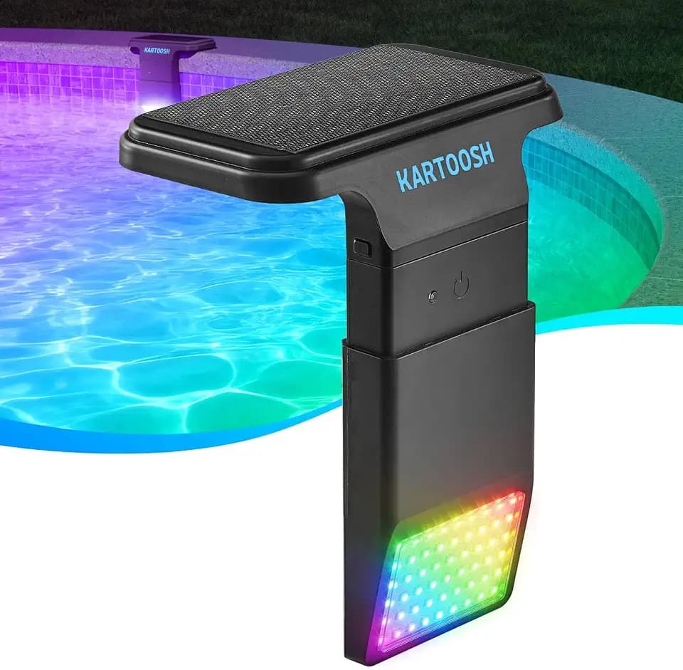 KARTOOSH Solar Pool Lights for Inground Pool Wireless Underwater LED Light