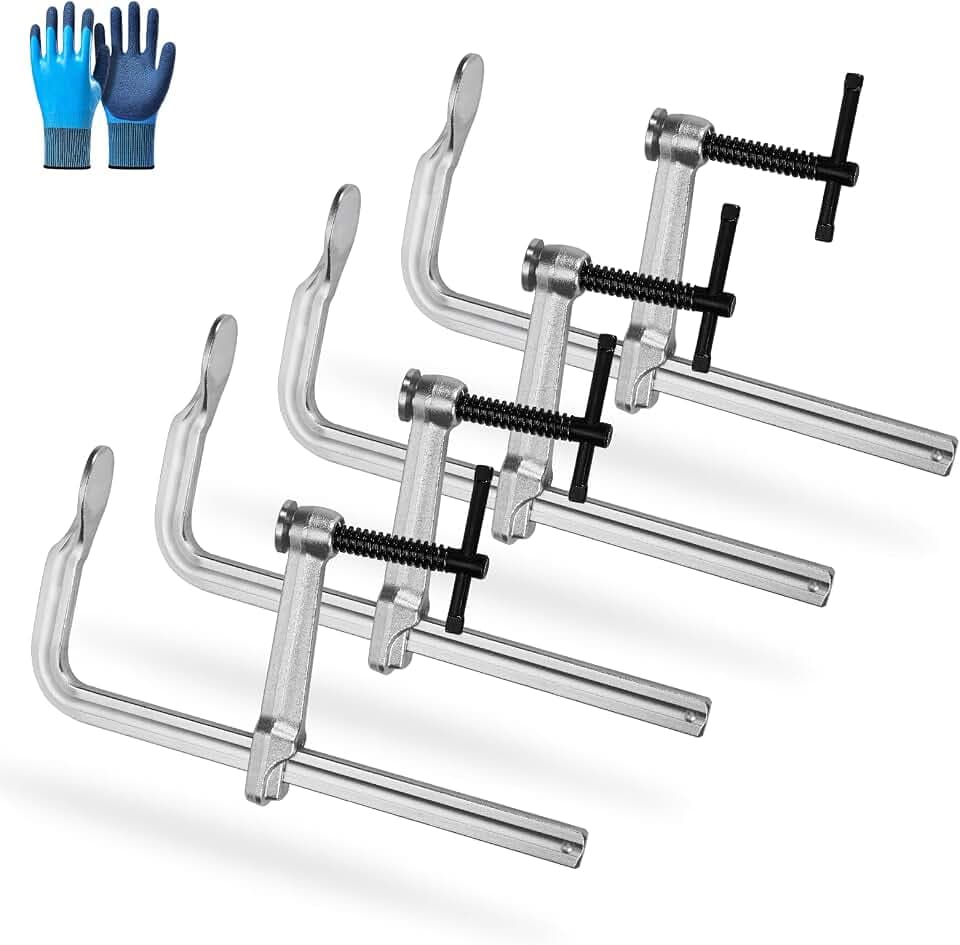 4-Pack Heavy Duty F-Style Welding Clamps, 990 LB Clamping Force