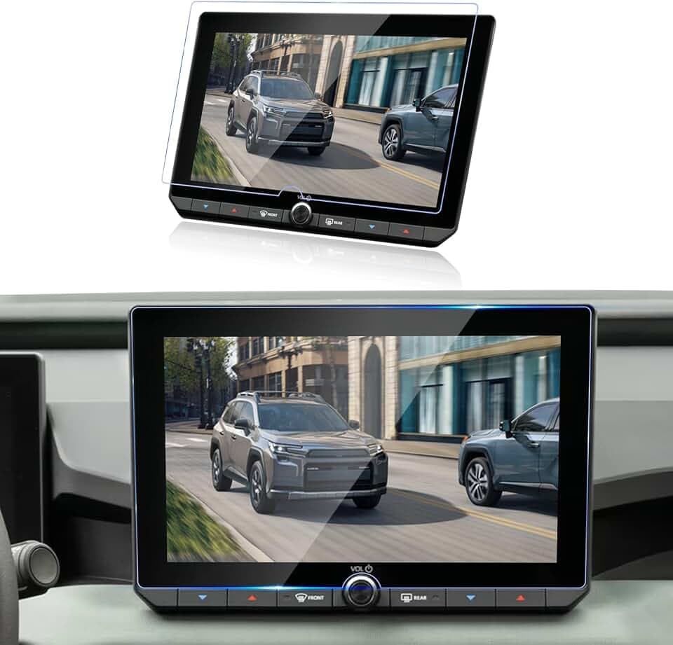 Screen Protector for 2026 Toyota RAV4 10.5″ Navigation- 9H Tempered Glass for 2026 RAV4 (LE/SE/XLE Premium/Woodland) and 2026 RAV4 Plug-in Hybrid (SE/Woodland) Accessories (Not for 12.9″ Navigation Screen）