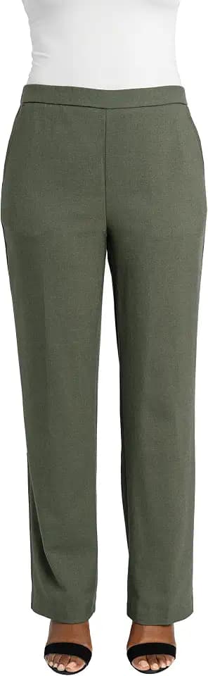 Briggs New York Women's Briggs New York Women's Pull on Straight Leg Woolie Pant