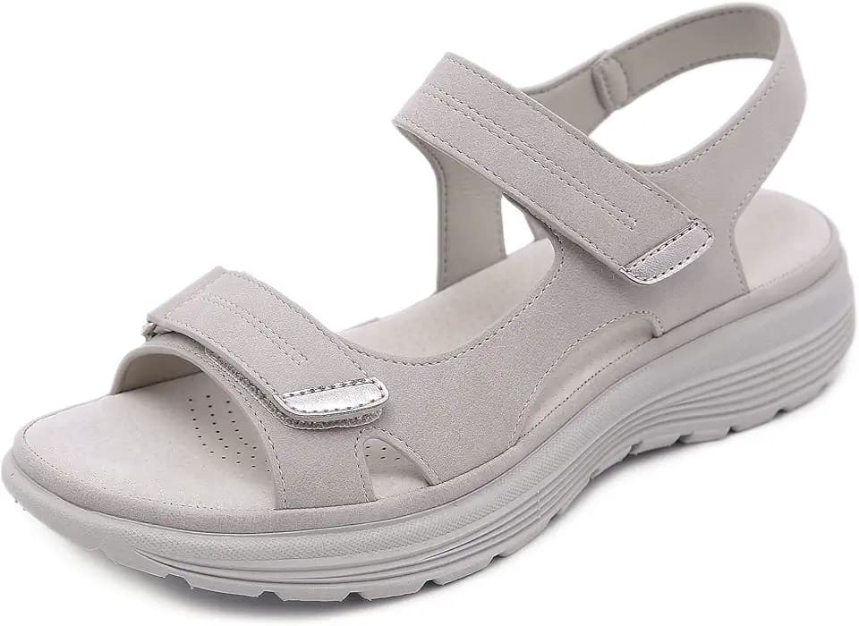 SMajong Damen Orthopädische Sandalen Frauen Bequeme Sandaletten mit Weiches Fußbett Sommer Leichte Rutschfest Sandals, Gr.35-42 EU