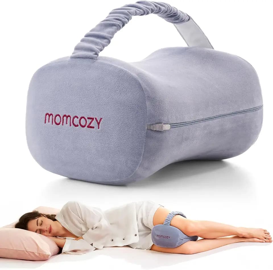Momcozy Knee Pillow for Side Sleepers, Soft Memory Foam & Pinch-Free Design