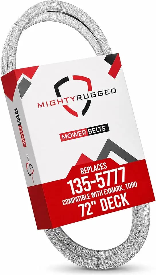 MightyRugged 109-9023, 135-5777 Deck Replacement Belt for Exmark Mower - Belt Length 219" - Heavy-Duty, Durable, Aramid Cord Deck Belt for Exmark Lazer Z Series with 72" Deck