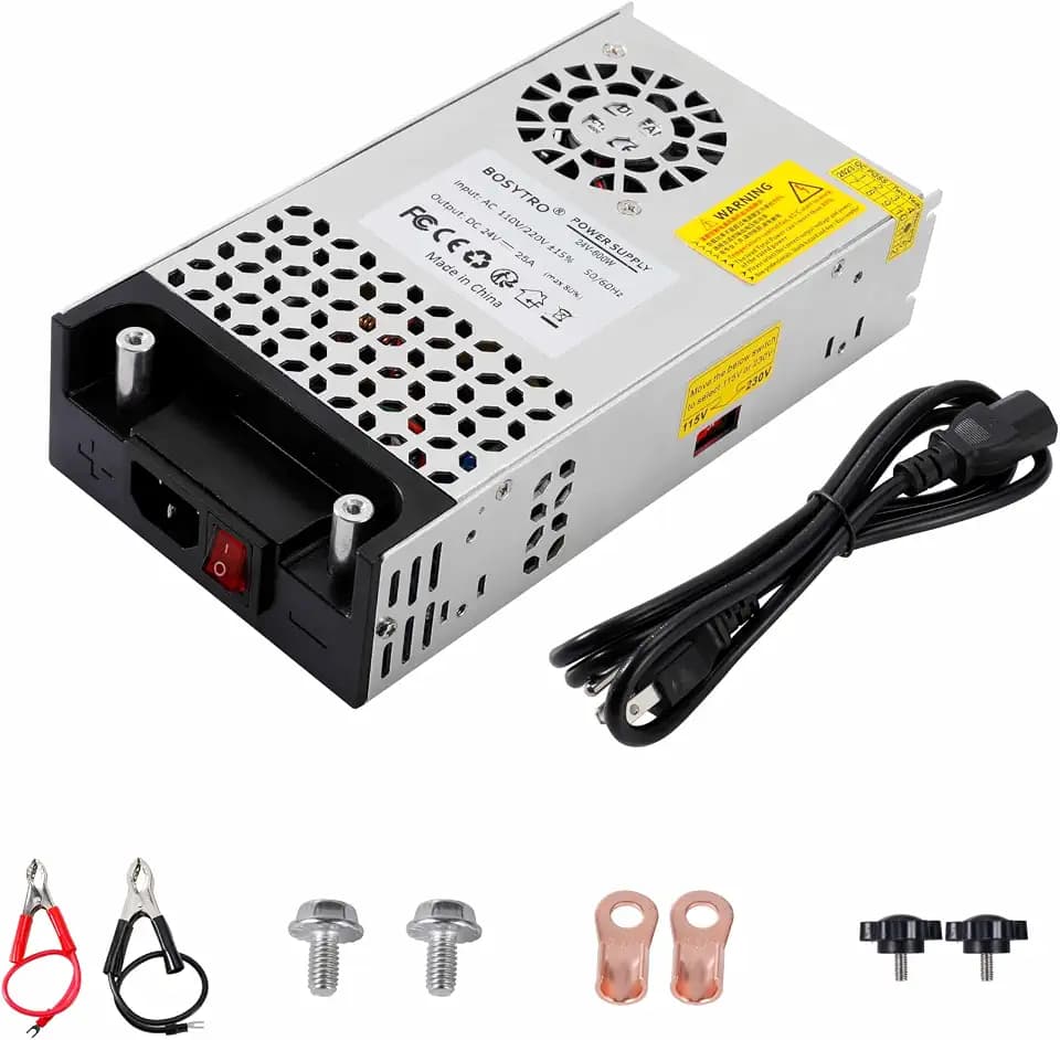 24V DC Power Supply 600W 25A Switching Power Supply Adapater 120vac to 24vdc Transformer AC to DC Converter for 3D Printer, Led Strip, Motor Pump, CCTV, Electronic Instruments, Lab Computer