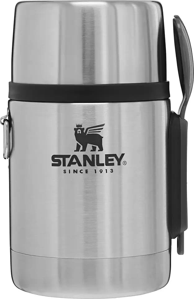STANLEY Classic Food Jar and Spork, 18 oz, Stainless Steel