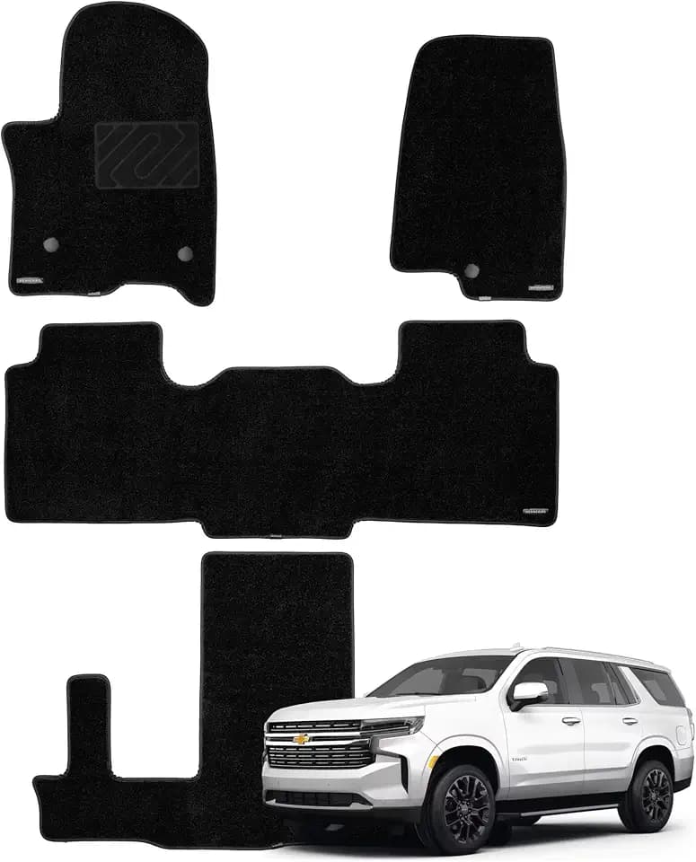 WENNEBIRD Carpet Floor Mats for Chevrolet Tahoe 7 Seats 2021-2026, 4Pc