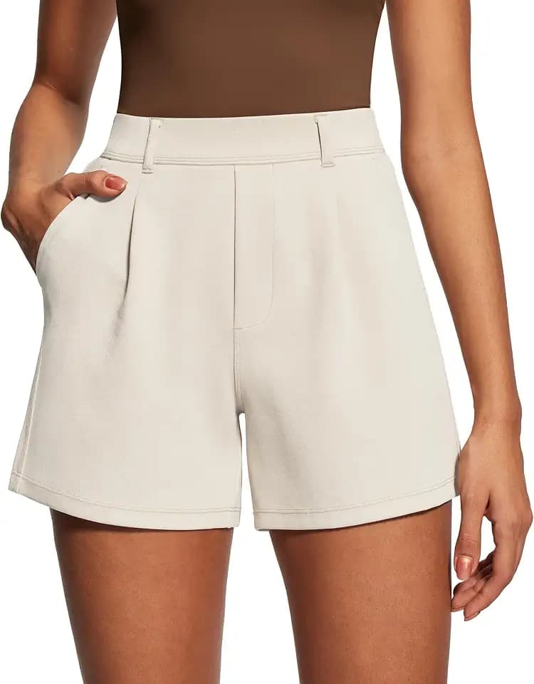 IUGA Dress Shorts for Women High Waisted Dressy Casual Trouser Shorts