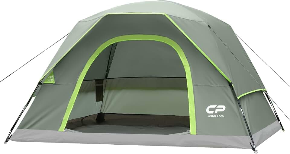 CAMPROS CP Campingzelt Familienzelt Wasserdicht Kuppelzelt mit Moskitonetz & Belüftung, Schnellaufbau Outdoor Zelt für Camping und Familie