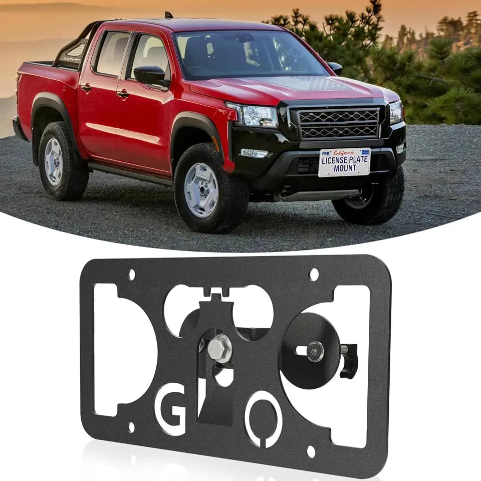 Grille Mount License Plate Bracket Fits Nissan Frontier/Quest/Rogue Select
