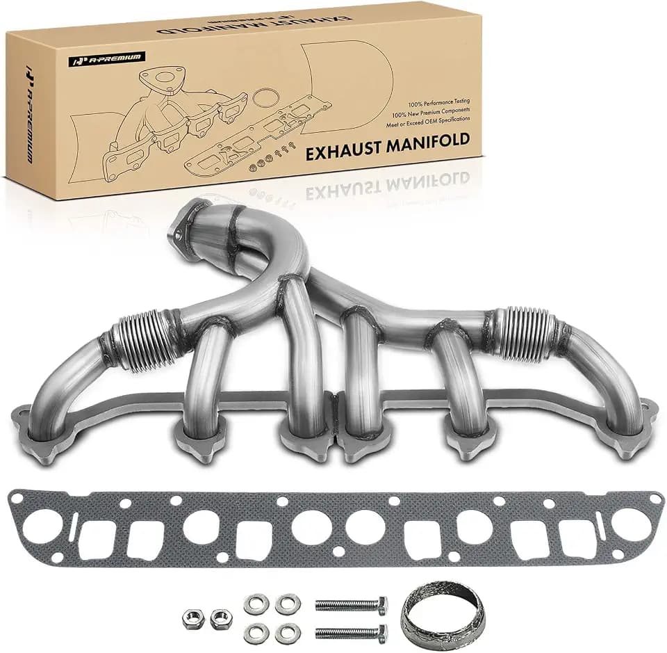 A-Premium New Stainless Steel Exhaust Manifold Kit W/Gaskets & Hardware