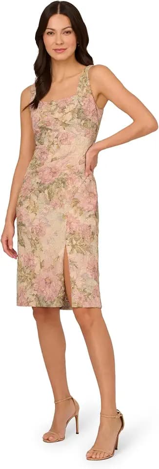 Adrianna Papell Women's Floral Matelasse Dress
