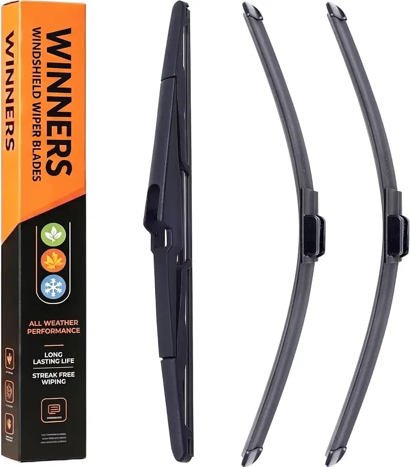 Wiper Blades for 2021 2022 2023 2024 2025 2026 Kia Seltos – 24" + 18" Front Driver Passenger & 12" Rear Windshield Wiper Blade Replacement Set, All-Season Beam Design, Easy Installation