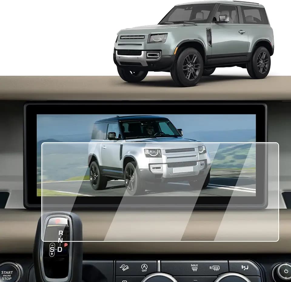 ECOZEN Screen Protector For 2020-2022 Land Rover Defender - 10-Inch Navigation HD Tempered Glass Film For 2020-2022 Defender 90 110 Accessories 9H Hardness - HD Clear & Anti Fingerprints
