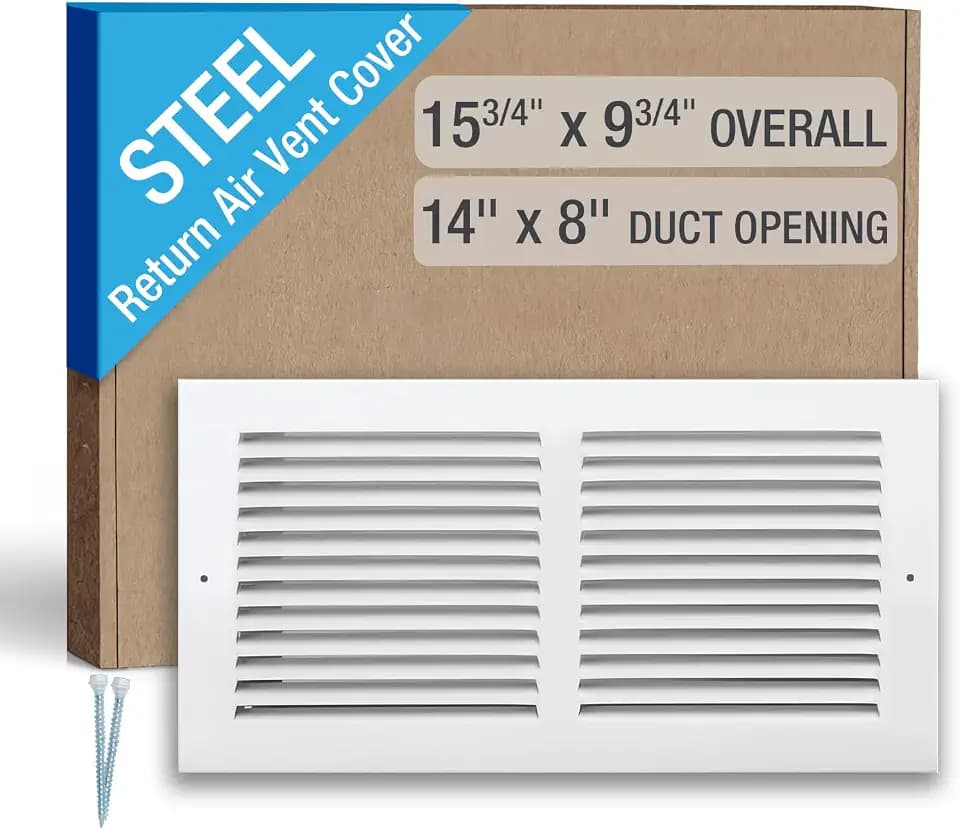 Return Air Grille HVAC Vent Cover for 14 x 8 Inch Duct Opening