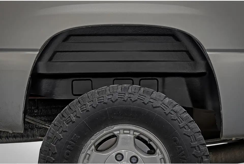 Rough Country Rear Wheel Well Liners for Chevy Silverado/GMC Sierra 1500 2WD/4WD (1999-2006 & Classic) - Heavy-Duty Rear Fender Liners for Mud & Debris Protection, Made in USA