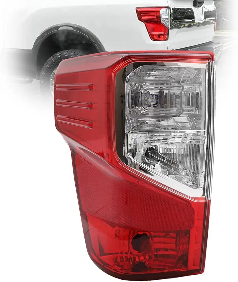 Tail Light Assembly Compatible with 2016-2023 Nissan Titan and Titan XD Driver Side Rear Left Lights Brake Lamp (With Bulbs) Replace for 26555-EZ23D