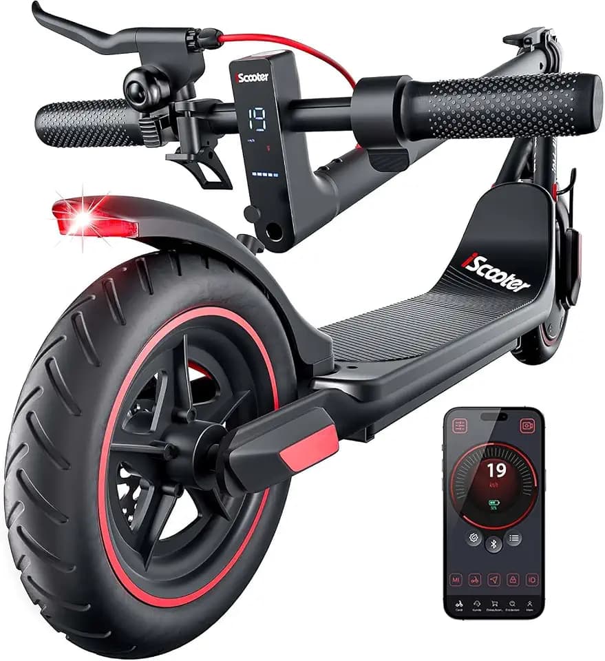 iScooter Electric Scooter, 3 Speeds 18Miles Range, Cruise & Dual Brake