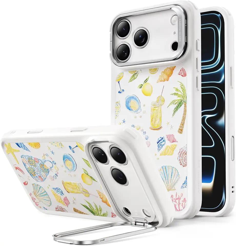 ESR Classic Hybrid for iPhone 17 Pro Case with Flex Stand, Cream White