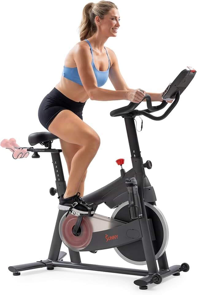Sunny Health & Fitness Smart Indoor Cycling Bike for Home Cardio Exercise