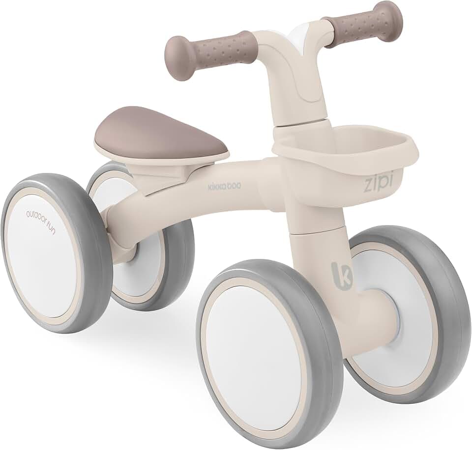KikkaBoo ZIPI Fahrrad Ohne Pedale, Laufrad mit Korb, Einstellbar, Kinderspielzeug, Baby-Geschenk