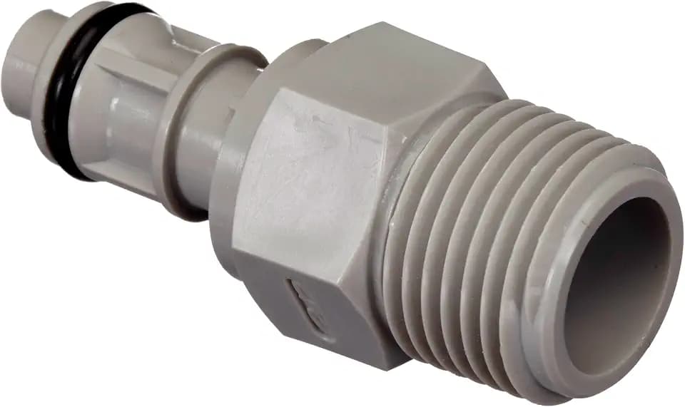 neoLab Polypropylen Schnellkupplung mit Absperrung, Grau, 3/8" Außengewinde