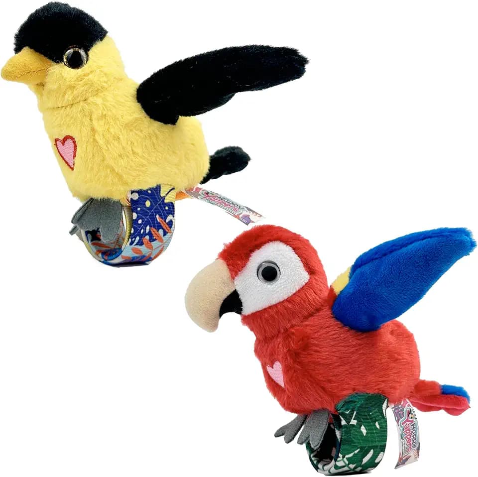 2 Pack Oriole & Parrot Interactive Slap Bracelet Birds
