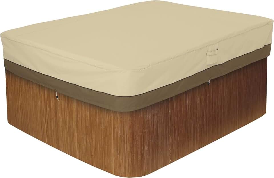 Classic Accessories 55-588-011501-00 Veranda rechteckige Whirlpool-Abdeckung, Kiesel, groß, Large