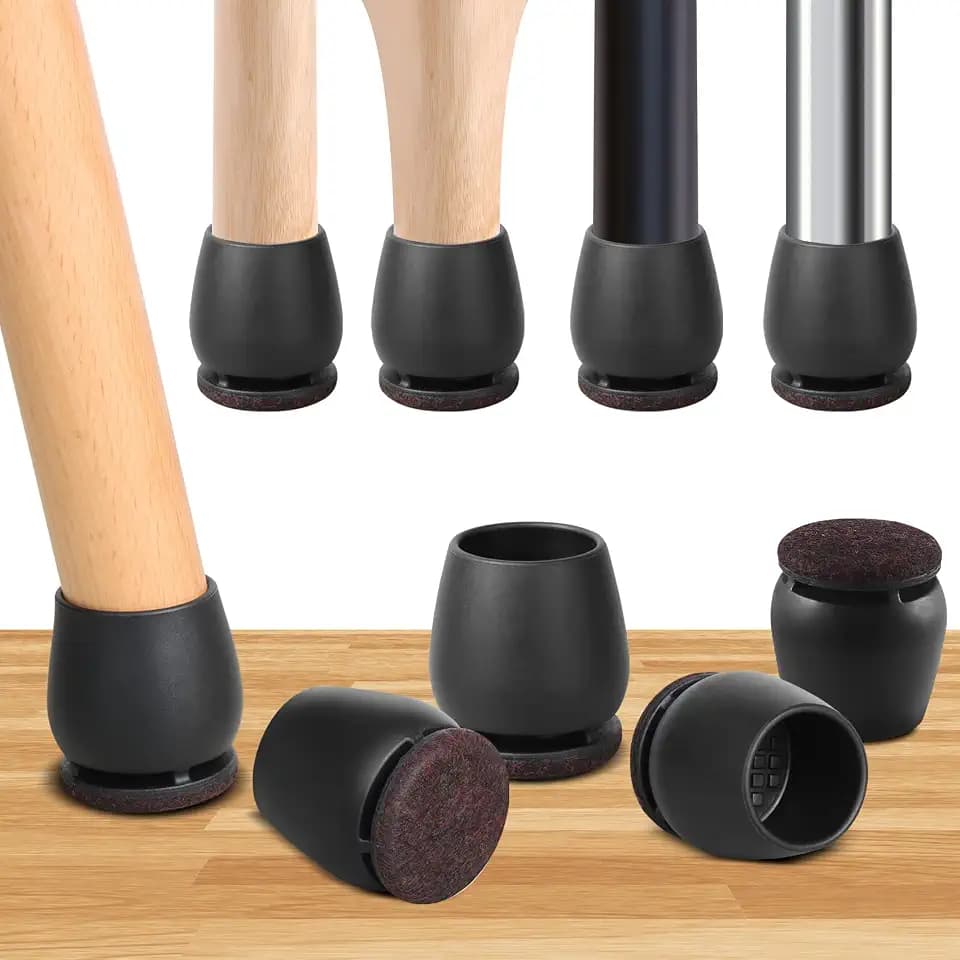16PCS Round Chair Leg Floor Protectors for Hardwood Floors, Fit:1.1"-1.4"