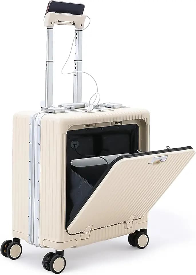 NOBL Carry-On All-In-One Mini 19” Smart Hardshell Luggage, Sand
