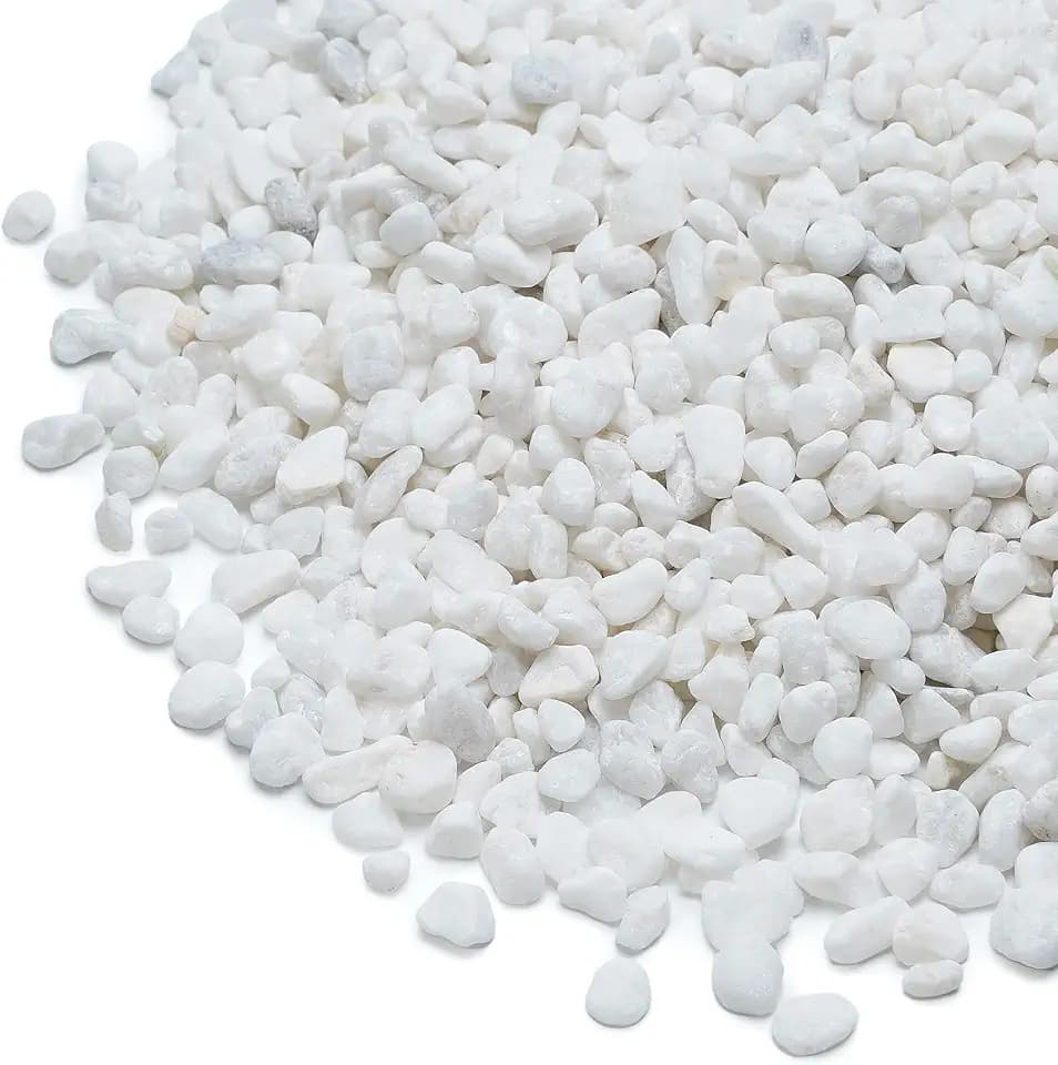 Mr. Fireglass 10lbs Natural White Pebbles, 1/5" Decorative River Rocks