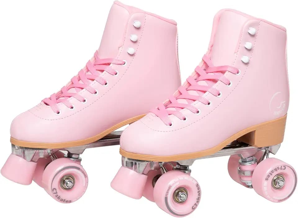 C SEVEN High-Top Quad Roller Skates for Girls and Women, 4-Wheel Skates