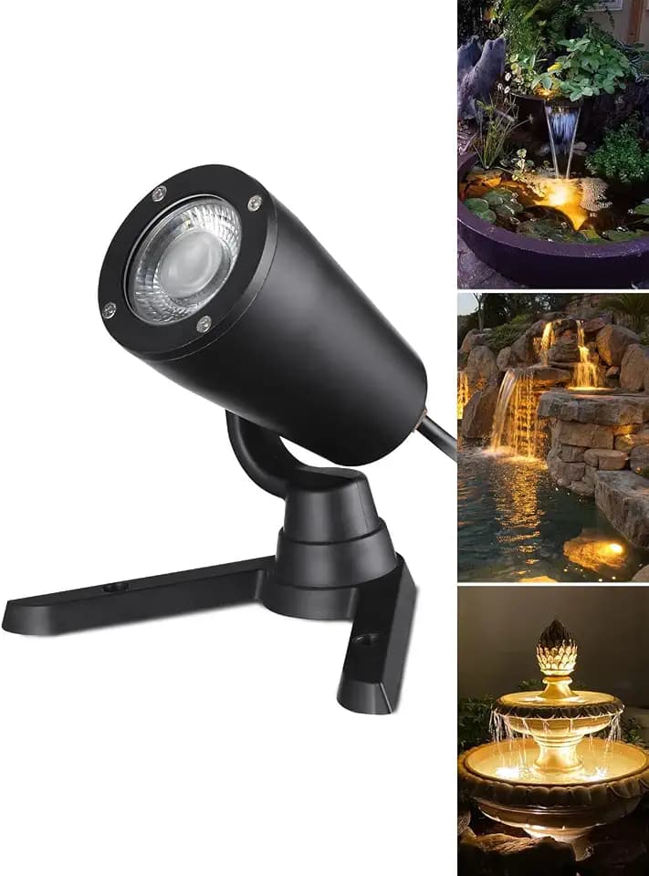 LEONLITE 5CCT Low Voltage Underwater Pond Light, 12-24V AC/DC