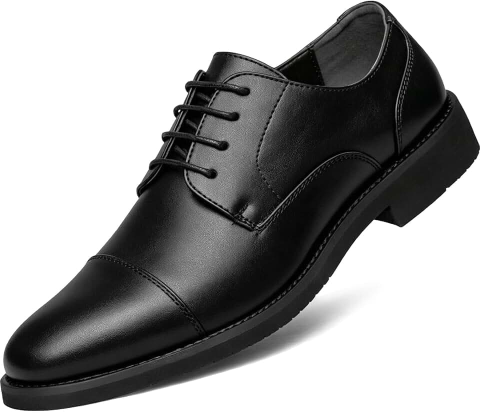 Mens Dress Shoes Cap-Toe Classic Oxford Business Formal Derby