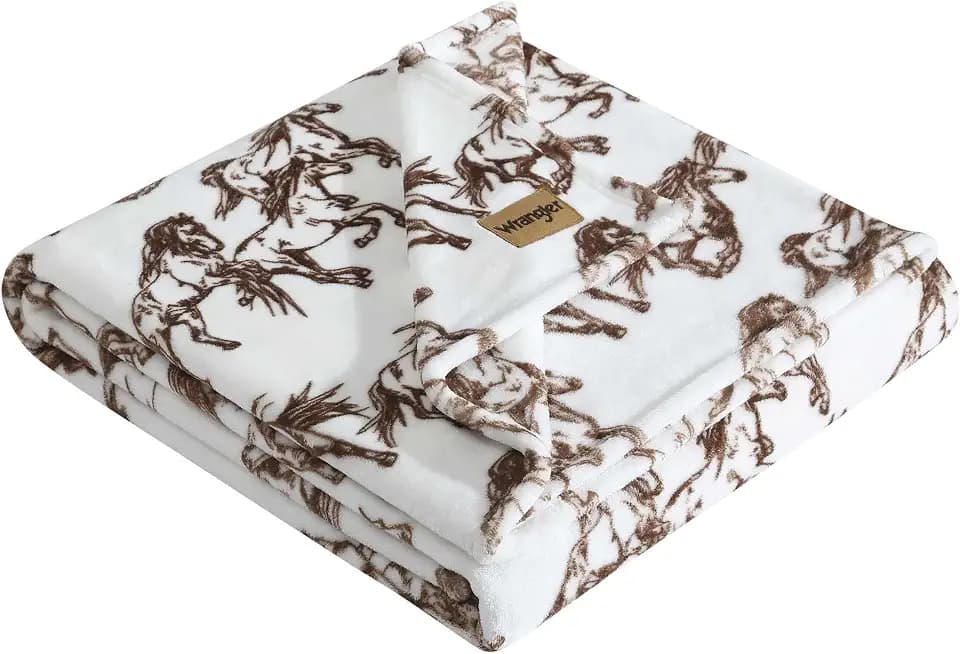 Wrangler - Soft Plush Throw Blanket for Bed & Couch, 50 x 70