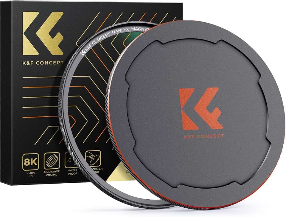 K&F CONCEPT 72mm Magnetic MC UV Lens Protection Filter + Lens Filter Cap