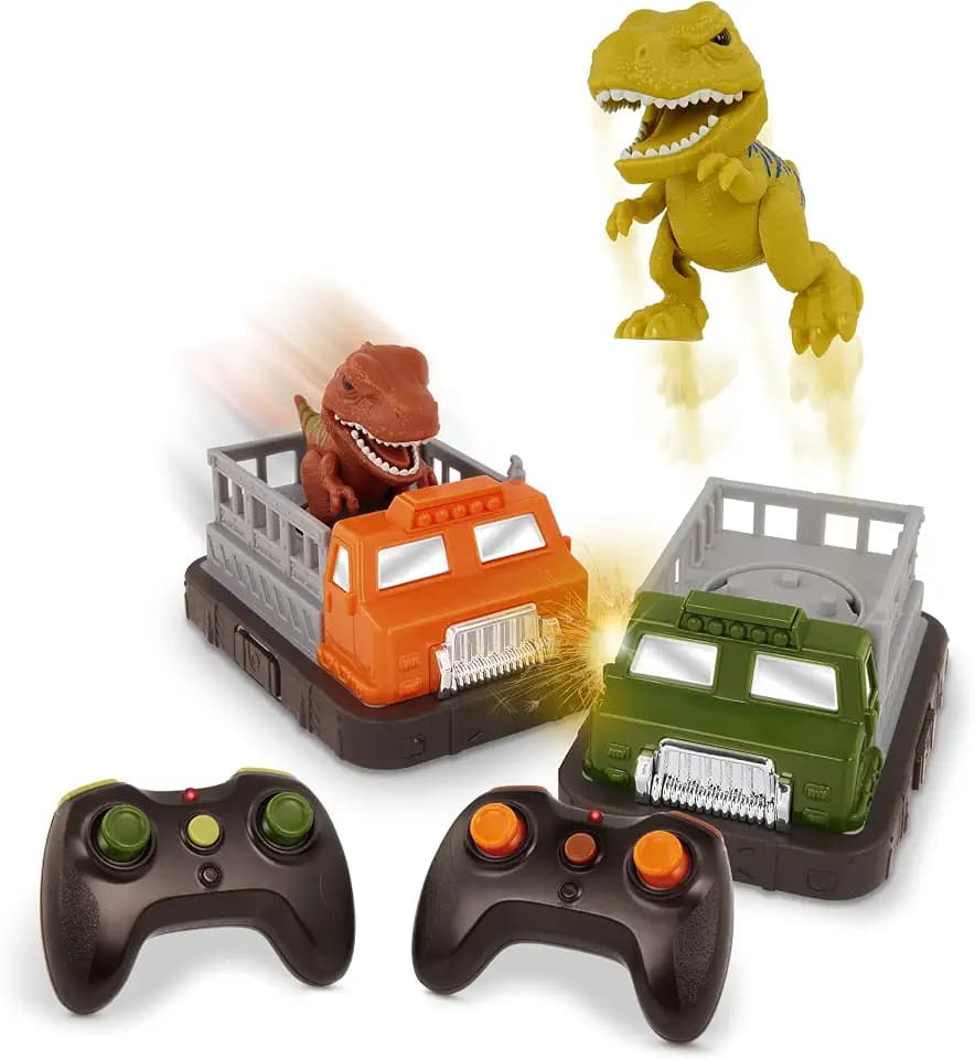 Terra by Battat RC Bumper Cars Tarbosaurus Dino Duel, Set of 2, Vehicles